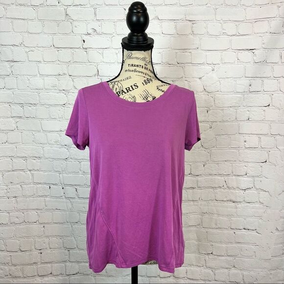 Rachel Rachel Roy Criss Cross T-shirt size small purple - Picture 1 of 9